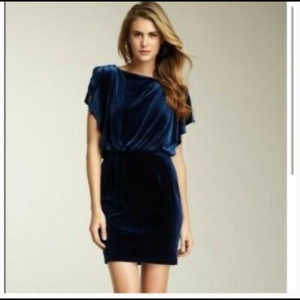 Velvet blue Jessica Simpson dress, work partydress